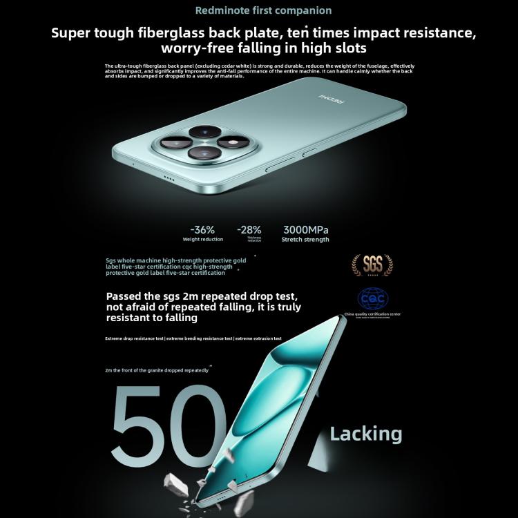 شاومي ريدمي نوت 15 برو+ 5G، 12GB+256GB، شاشة 6.83 بوصة، شاومي HyperOS 2، سناب دراجون 7s الجيل الرابع ثماني النواة، شبكة: 5G، NFC، 12GB+256GB
