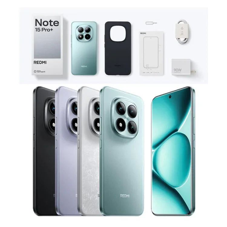 شاومي ريدمي نوت 15 برو+ 5G، 12GB+512GB، شاشة 6.83 بوصة، شاومي HyperOS 2، سناب دراجون 7s الجيل الرابع ثماني النواة، شبكة: 5G، NFC، 12GB+512GB