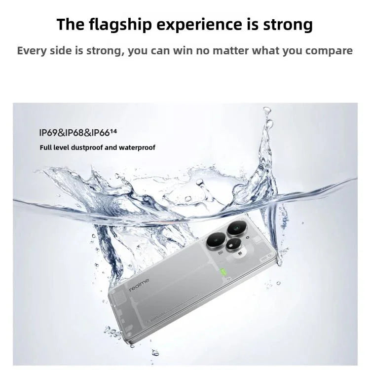 ريلمي نيو7 توربو، 12GB+256GB، شاشة 6.8 بوصة، أندرويد 15 / ريلمي UI 6.0، ميدياتيك Dimensity 9400e ثماني النواة، NFC، شبكة: 5G، دعم جوجل بلاي، 16GB+256GB
