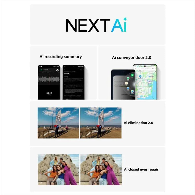ريلمي نيو7 توربو، 16GB+512GB، شاشة 6.8 بوصة، أندرويد 15 / ريلمي UI 6.0، ميدياتيك Dimensity 9400e ثماني النواة، NFC، شبكة: 5G، دعم جوجل بلاي، 16GB+512GB