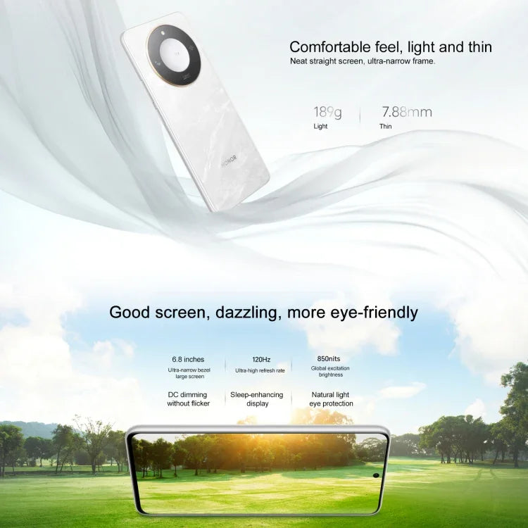 Honor X60، 12GB+512GB، بصمة جانبية، شاشة 6.8 بوصة MagicOS 8.0 Dimensity 7025-Ultra ثماني النواة، شبكة: 5G، OTG، لا يدعم Google Play، 12GB+512GB