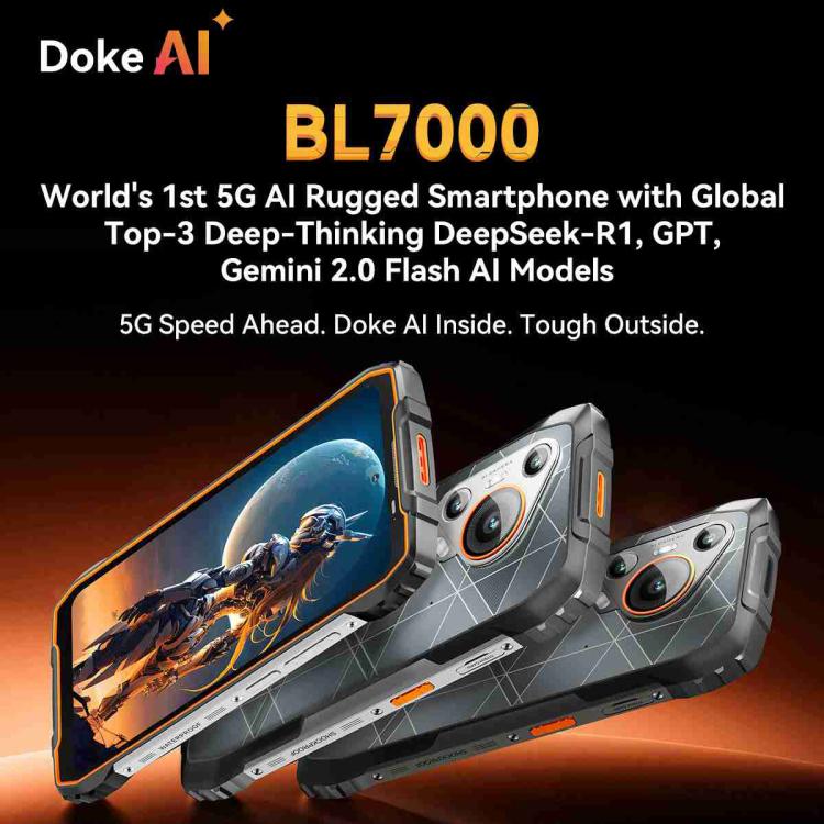 هاتف بلاكفيو BL7000 مقاوم، 8GB+256GB، شاشة 6.78 بوصة، أندرويد 15، معالج ميديا تيك Dimensity 6300 ثماني النواة، شبكة 5G، NFC، OTG، 8GB+256GB
