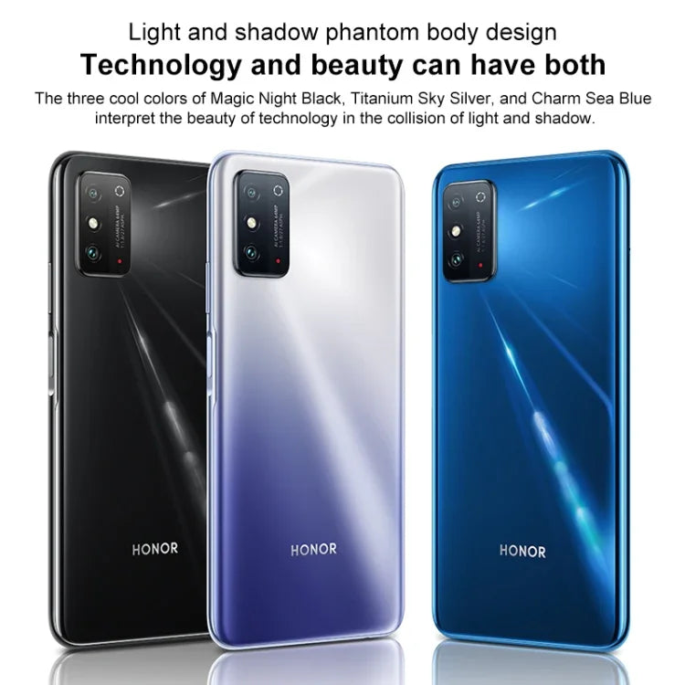 كاميرتان خلفيتان، التعرف على بصمة الإصبع الجانبية، بطارية 5000mAh، شاشة 7.09 بوصة Magic UI 5.0 (Android R) Dimensity 900 ثماني النواة حتى 2.4GHz، شبكة 5G، NFC، لا يدعم Google Play، X30 Max 5G 8GB+128GB