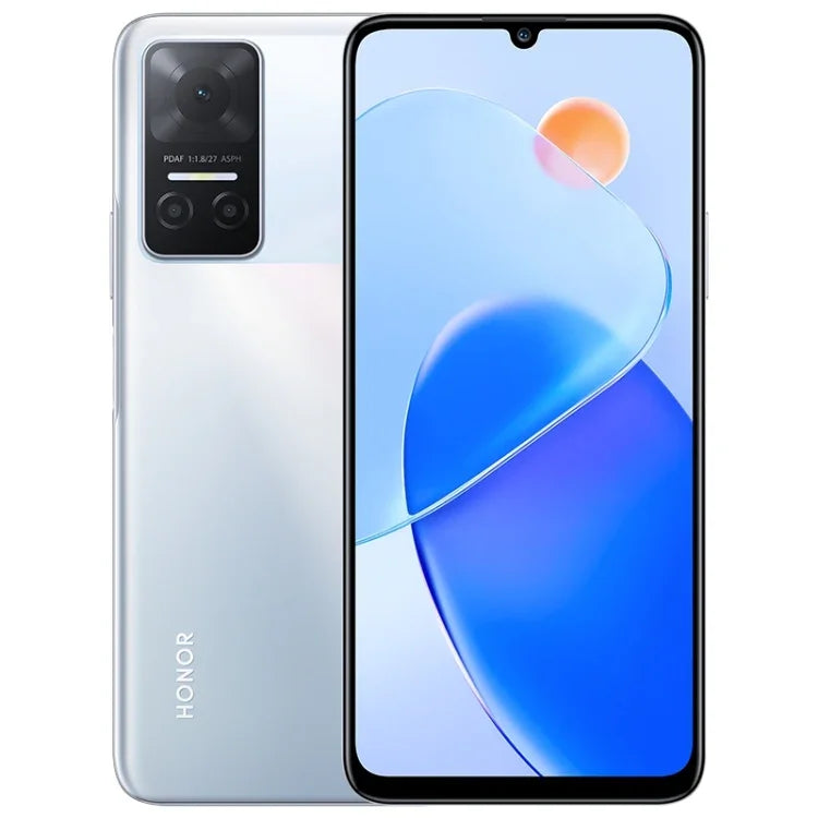 ثلاث كاميرات خلفية، التعرف على بصمة الإصبع الجانبية، بطارية 5000mAh، شاشة 6.74 بوصة Magic UI 5.0 (Android 11) MediaTek Dimensity 700 ثماني النواة حتى 2.2GHz، شبكة 5G، OTG، لا يدعم Google Play، 8GB+128GB