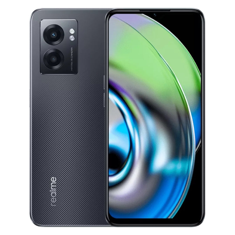 كاميرتان خلفيتان، التعرف على بصمة الإصبع من الجانب، بطارية 5000mAh، شاشة 6.58 بوصة Realme UI 3.0 / أندرويد 12، MediaTek Dimensity 810 ثماني النواة حتى 2.4GHz، شبكة: 5G، دعم جوجل بلاي، 12GB+256GB