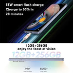 كاميرتان خلفيتان، التعرف على بصمة الإصبع من الجانب، بطارية 5000mAh، شاشة 6.58 بوصة Realme UI 3.0 / أندرويد 12، MediaTek Dimensity 810 ثماني النواة حتى 2.4GHz، شبكة: 5G، دعم جوجل بلاي، 12GB+256GB