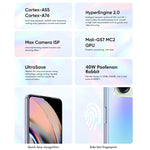كاميرتان خلفيتان، التعرف على بصمة الإصبع من الجانب، بطارية 5000mAh، شاشة 6.58 بوصة Realme UI 3.0 / أندرويد 12، MediaTek Dimensity 810 ثماني النواة حتى 2.4GHz، شبكة: 5G، دعم جوجل بلاي، 12GB+256GB