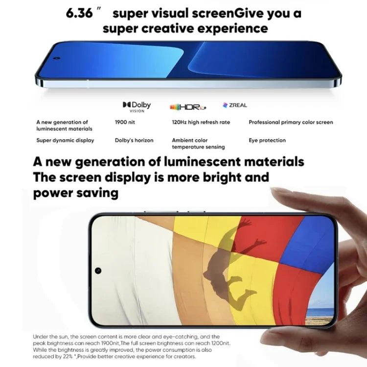 كاميرات خلفية ثلاثية، التعرف على بصمة الإصبع داخل الشاشة، شاشة 6.36 بوصة MIUI 14 مع معالج كوالكوم سنابدراجون 8 Gen 2 ثماني النواة بسرعة تصل إلى 3.2 جيجاهرتز، شبكة: 5G، NFC، شحن لاسلكي، Xiaomi 13 12GB+256GB
