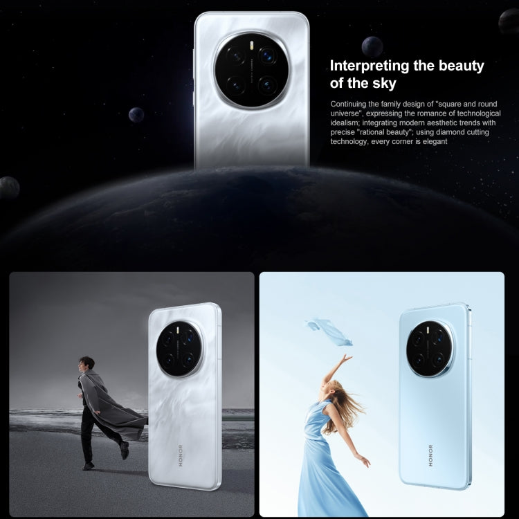 هاتف Honor Magic7 Pro، 16GB+512GB، بصمة شاشة، شاشة 6.8 بوصة، MagicOS 9.0 / أندرويد 15، معالج Snapdragon 8 Elite 3nm ثماني النواة، شبكة 5G، NFC، OTG، لا يدعم Google Play، 16GB+512GB