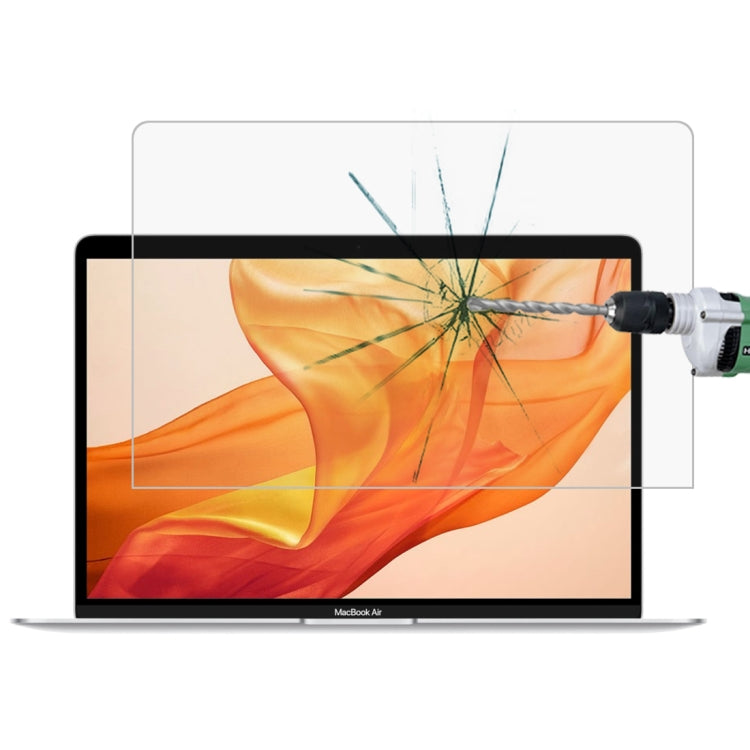 فيلم زجاجي مقسى مقاوم للانفجار بصلابة سطح 9H وسمك 0.26 مم لجهاز MacBook Air 13.3 (2018)