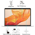 فيلم زجاجي مقسى مقاوم للانفجار بصلابة سطح 9H وسمك 0.26 مم لجهاز MacBook Air 13.3 (2018)