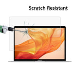 فيلم زجاجي مقسى مقاوم للانفجار بصلابة سطح 9H وسمك 0.26 مم لجهاز MacBook Air 13.3 (2018)