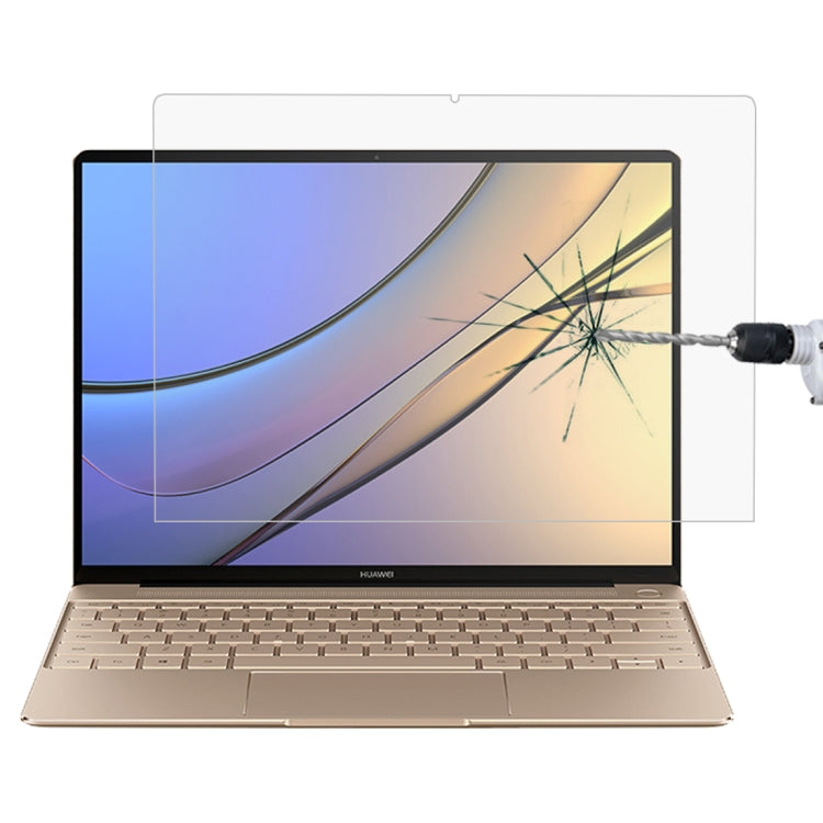 فيلم زجاج مقسّى كامل الشاشة بصلابة سطح 9H وسمك 0.4mm لجهاز Huawei MateBook X مقاس 13.3 بوصة، MateBook X مقاس 13.3 بوصة