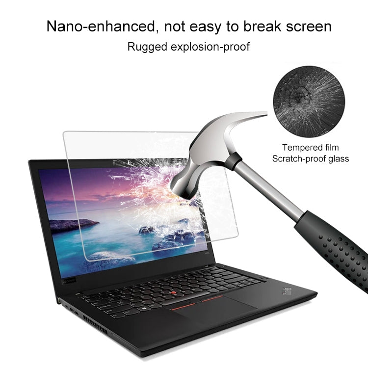 فيلم زجاج مقسّى كامل الشاشة بصلابة سطح 9H وسمك 0.4mm لجهاز Lenovo ThinkPad E485 مقاس 14 بوصة، Lenovo E485