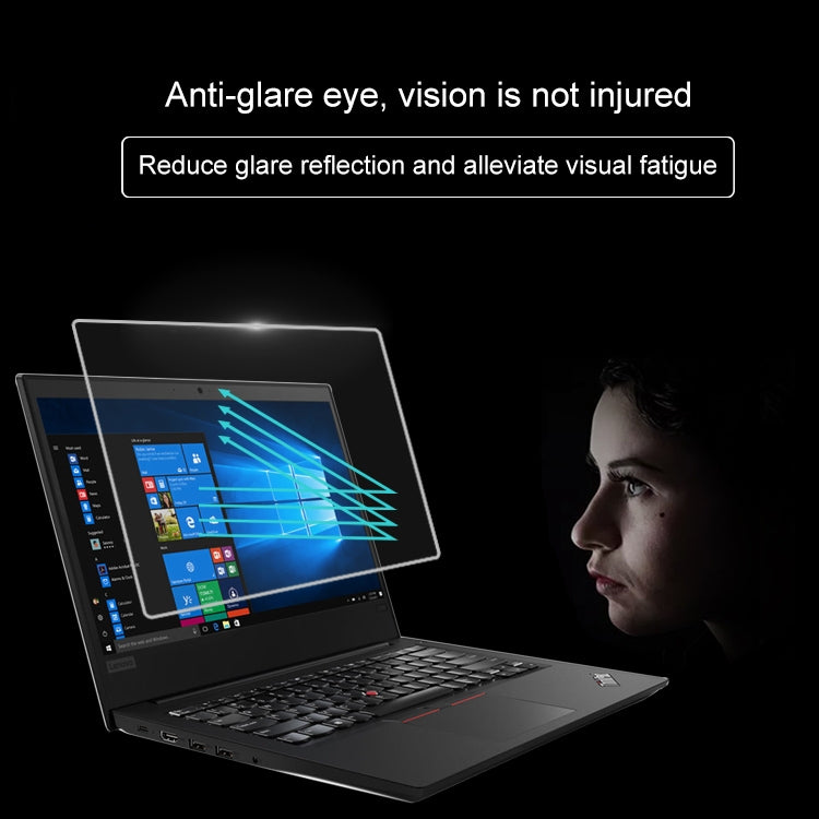 فيلم زجاج مقسّى كامل الشاشة بصلابة سطح 9H وسمك 0.4mm لجهاز Lenovo ThinkPad E485 مقاس 14 بوصة، Lenovo E485