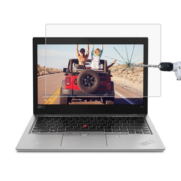فيلم زجاج مقسى كامل الشاشة بصلابة سطح 9H وسمك 0.4 مم لجهاز Lenovo ThinkPad L380 مقاس 13.3 بوصة، Lenovo L380