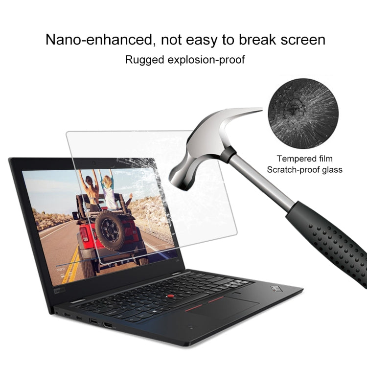 فيلم زجاج مقسى كامل الشاشة بصلابة سطح 9H وسمك 0.4 مم لجهاز Lenovo ThinkPad L380 مقاس 13.3 بوصة، Lenovo L380