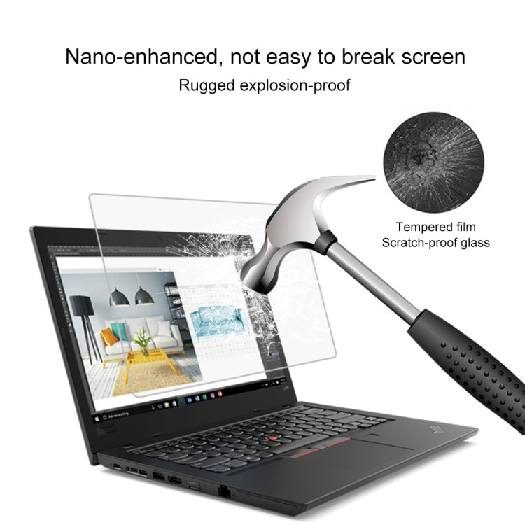 فيلم زجاج مقسّى كامل الشاشة بصلابة سطح 9H وسمك 0.4mm لجهاز Lenovo ThinkPad L480 مقاس 14 بوصة، Lenovo L480