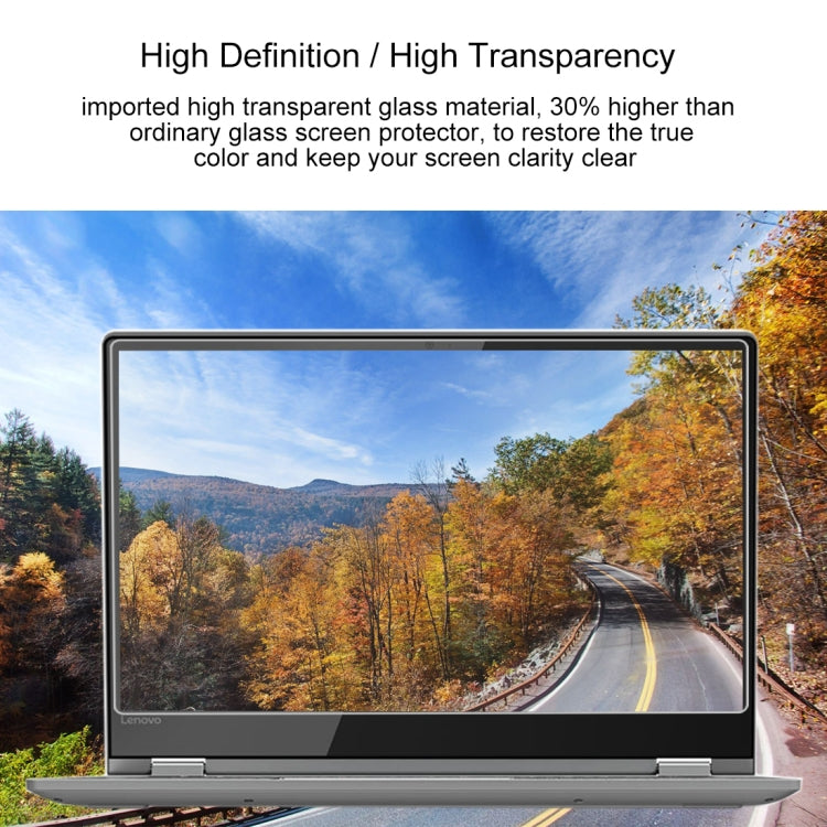 فيلم زجاج مقسّى كامل الشاشة بصلابة سطح 9H وسمك 0.4mm لجهاز Lenovo ThinkPad Yoga 530 مقاس 14 بوصة، Yoga 530