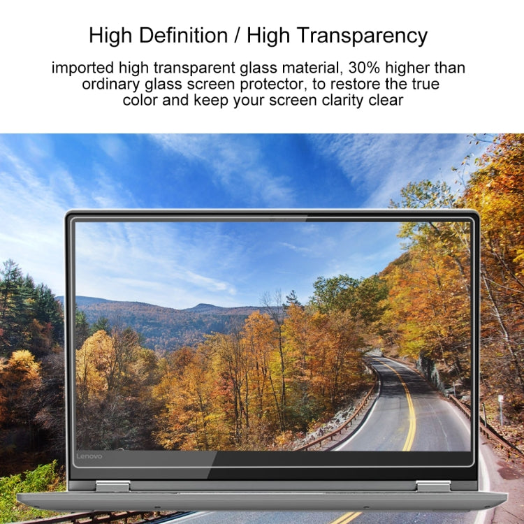 فيلم زجاج مقسّى كامل الشاشة بصلابة سطح 9H وسمك 0.4mm لجهاز Lenovo ThinkPad Yoga 530 مقاس 14 بوصة، Yoga 530