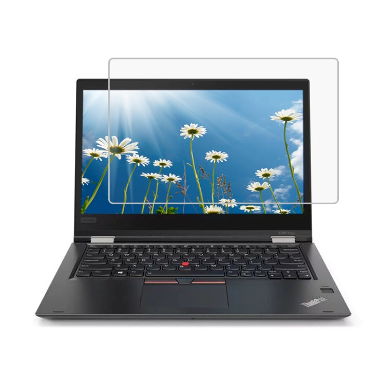 فيلم زجاج مقسّى كامل الشاشة بصلابة سطح 9H وسمك 0.4mm لجهاز Lenovo ThinkPad X380 Yoga مقاس 13.3 بوصة، X380 Yoga