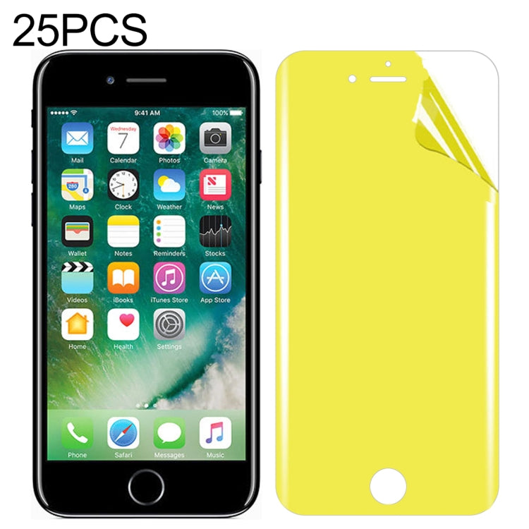 25 قطعة لحماية شاشة iPhone SE 2020 / 8 / 7 من الأمام بتغطية كاملة من TPU الناعم، لـ iPhone 7 / 8 (25 قطعة)