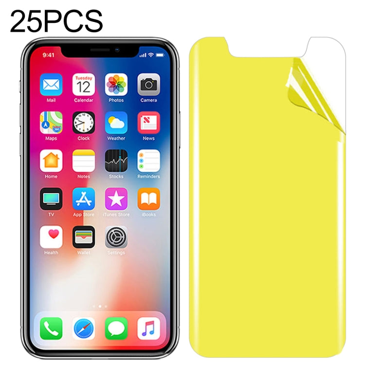 25 قطعة لحماية شاشة iPhone X / XS من الأمام بتغطية كاملة من TPU الناعم، لـ iPhone X / XS (25 قطعة)