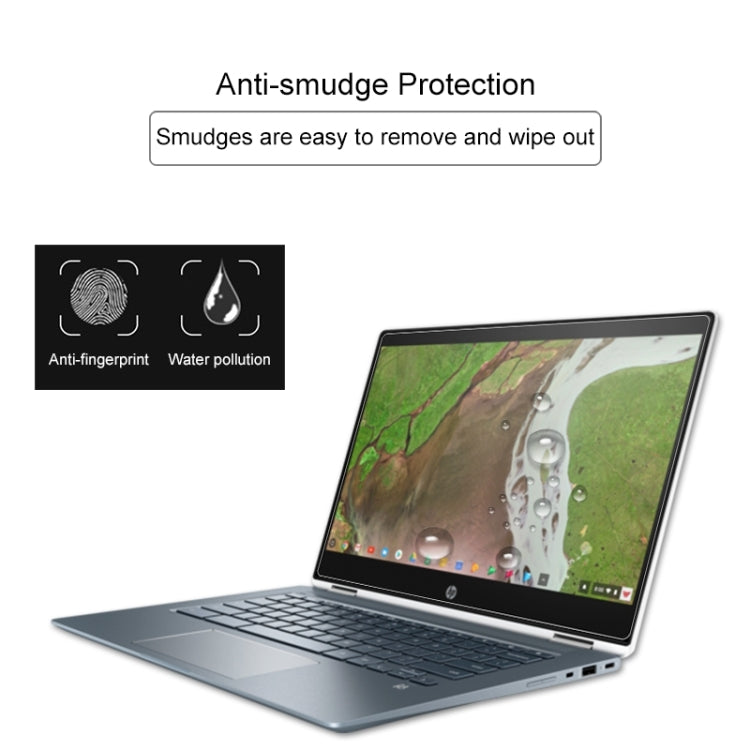 فيلم حماية شاشة لابتوب زجاج مقسّى عالي الدقة لجهاز HP Chromebook x360 - 14-da0021nr بقياس 14 بوصة، لجهاز HP Chromebook x360 - 14-da0021nr بقياس 14 بوصة