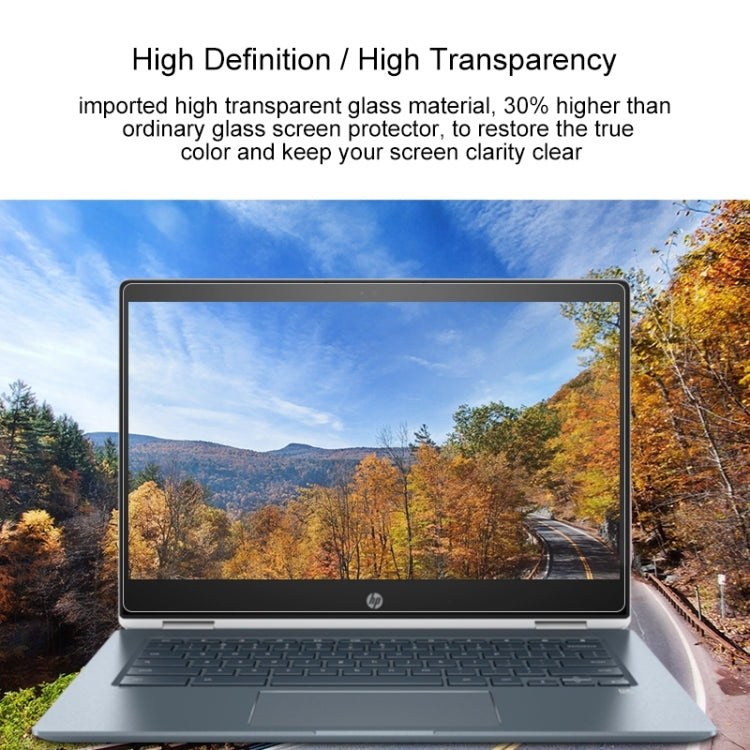 فيلم حماية شاشة لابتوب زجاج مقسّى عالي الدقة لجهاز HP Chromebook x360 - 14-da0021nr بقياس 14 بوصة، لجهاز HP Chromebook x360 - 14-da0021nr بقياس 14 بوصة