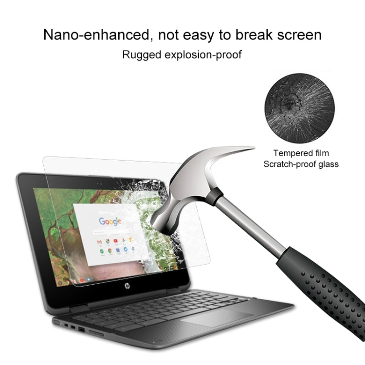 فيلم حماية شاشة لابتوب زجاج مقسّى عالي الدقة لجهاز HP Chromebook x360 11 G1 EE بقياس 11.6 بوصة، لجهاز HP Chromebook x360 11 G1 EE بقياس 11.6 بوصة