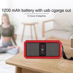 مكبر صوت بلوتوث لاسلكي محمول G36 DC 5V مع مكالمات بدون استخدام اليدين، يدعم USB وبطاقة TF ومدخل AUX 3.5 مم وراديو FM، G36