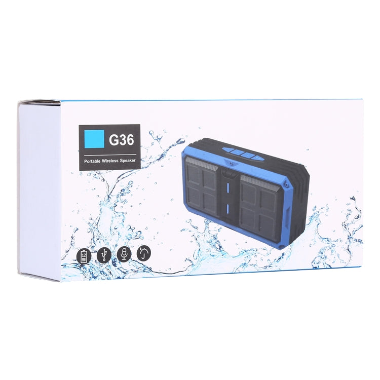 مكبر صوت بلوتوث لاسلكي محمول G36 DC 5V مع مكالمات بدون استخدام اليدين، يدعم USB وبطاقة TF ومدخل AUX 3.5 مم وراديو FM، G36