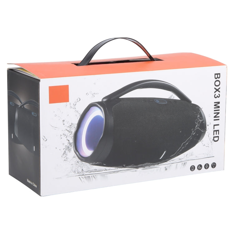مكبر صوت ستيريو بلوتوث محمول BOX3 MINI مقاوم للرذاذ مع ميكروفون مدمج