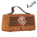 مكبر صوت لاسلكي FM يدوي NewRixing NR-4013 بنمط عتيق بنسيج رماد منشوري، يدعم وظيفة المكالمات وبطاقة TF وU Disk