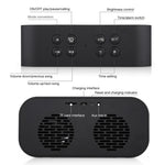 مكبر صوت صغير AEC BT501 بتقنية Bluetooth 5.0 مع LED ومنبه وساعة ومرآة، يدعم بطاقة TF بسعة 32 جيجابايت، BT501