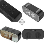 مكبر صوت صغير AEC BT501 بتقنية Bluetooth 5.0 مع LED ومنبه وساعة ومرآة، يدعم بطاقة TF بسعة 32 جيجابايت، BT501