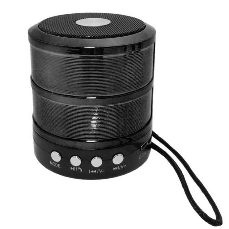 مكبر صوت Bluetooth طراز WS-887 مع حبل معصم، يدعم المكالمات بدون استخدام اليدين وراديو FM وقرص U وبطاقة TF ومدخل AUX