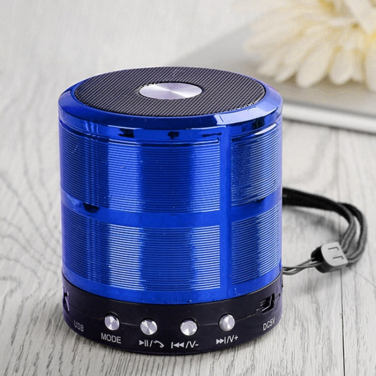 مكبر صوت Bluetooth طراز WS-887 مع حبل معصم، يدعم المكالمات بدون استخدام اليدين وراديو FM وقرص U وبطاقة TF ومدخل AUX