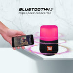 مكبر صوت ستيريو لاسلكي محمول T&G TG168 بتقنية Bluetooth V5.0 مع مقبض، ميكروفون مدمج، يدعم إضاءة LED متوهجة وبطاقة TF وقرص U ومدخل AUX وراديو FM، TG168