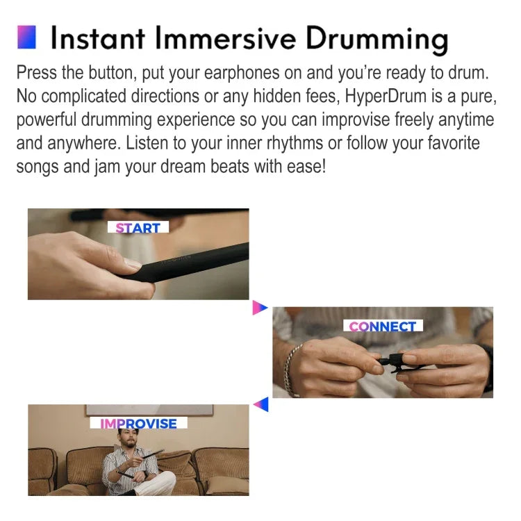 آلة طبول افتراضية ذكية محمولة Hyperdrum مع استشعار حركي، آلة طبول افتراضية Hyperdrum
