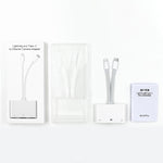 محول NK-107 Pro 3 في 1 USB-C / Type-C + 8 دبابيس ذكر إلى USB + RJ45 + 8 دبابيس شحن أنثى، NK-107 Pro