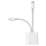 محول NK-1035 Pro 2 في 1 USB-C / Type-C + 8 دبابيس ذكر إلى RJ45 + 8 دبابيس شحن أنثى، NK-1035 Pro