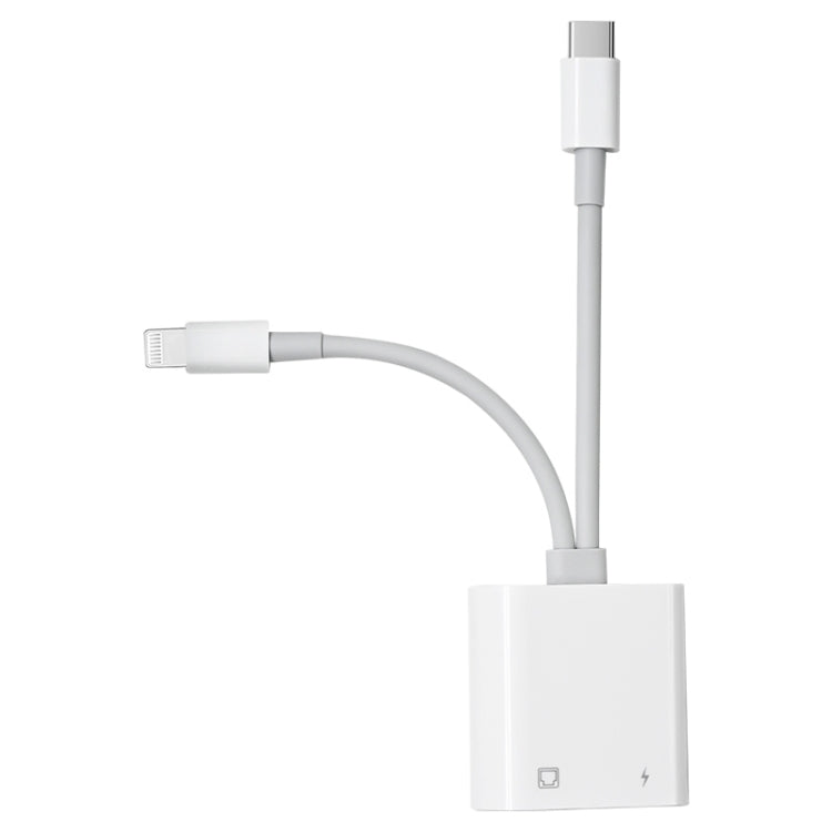 محول NK-1035 Pro 2 في 1 USB-C / Type-C + 8 دبابيس ذكر إلى RJ45 + 8 دبابيس شحن أنثى، NK-1035 Pro