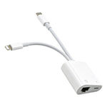 محول NK-1035 Pro 2 في 1 USB-C / Type-C + 8 دبابيس ذكر إلى RJ45 + 8 دبابيس شحن أنثى، NK-1035 Pro