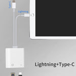 محول NK-1035 Pro 2 في 1 USB-C / Type-C + 8 دبابيس ذكر إلى RJ45 + 8 دبابيس شحن أنثى، NK-1035 Pro