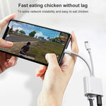 محول NK-1035 Pro 2 في 1 USB-C / Type-C + 8 دبابيس ذكر إلى RJ45 + 8 دبابيس شحن أنثى، NK-1035 Pro