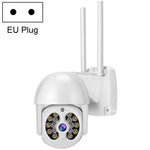 كاميرا IP لاسلكية مقاومة للماء Tuya QX56 بدقة 3.0 مليون بكسل IP66 2.4G، تدعم Amazon Alexa وGoogle Home وكشف الحركة والصوت ثنائي الاتجاه والرؤية الليلية الملونة الكاملة وبطاقة TF، قابس أوروبي، تدعم Amazon Alexa وGoogle Home
