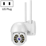 كاميرا IP لاسلكية مقاومة للماء Tuya QX56 بدقة 3.0 مليون بكسل IP66 2.4G، تدعم Amazon Alexa وGoogle Home وكشف الحركة والصوت ثنائي الاتجاه والرؤية الليلية الملونة الكاملة وبطاقة TF، قابس أوروبي، تدعم Amazon Alexa وGoogle Home