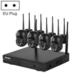 نظام أمان NVR لاسلكي ESCAM WNK614 بدقة 3.0 مليون بكسل مع 8 قنوات لاسلكية + 4 كاميرات IPC، قابس أسترالي، WNK614