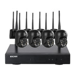 نظام أمان NVR لاسلكي ESCAM WNK614 بدقة 3.0 مليون بكسل مع 8 قنوات لاسلكية + 4 كاميرات IPC، قابس أسترالي، WNK614